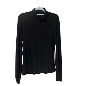 Modern Movement Lightweight Long Sleeve Black Loose Turtleneck SOFT! Large